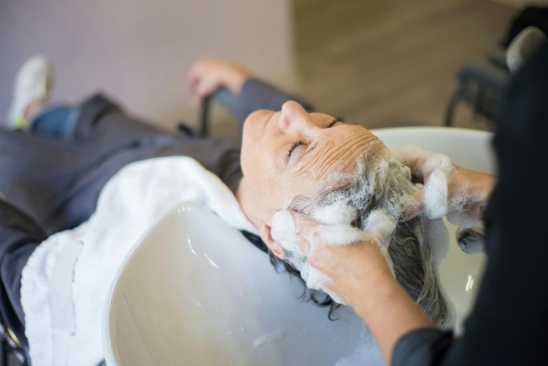 Hair detox treatment at Kate’s Kuts – professional scalp cleansing for healthy hair.